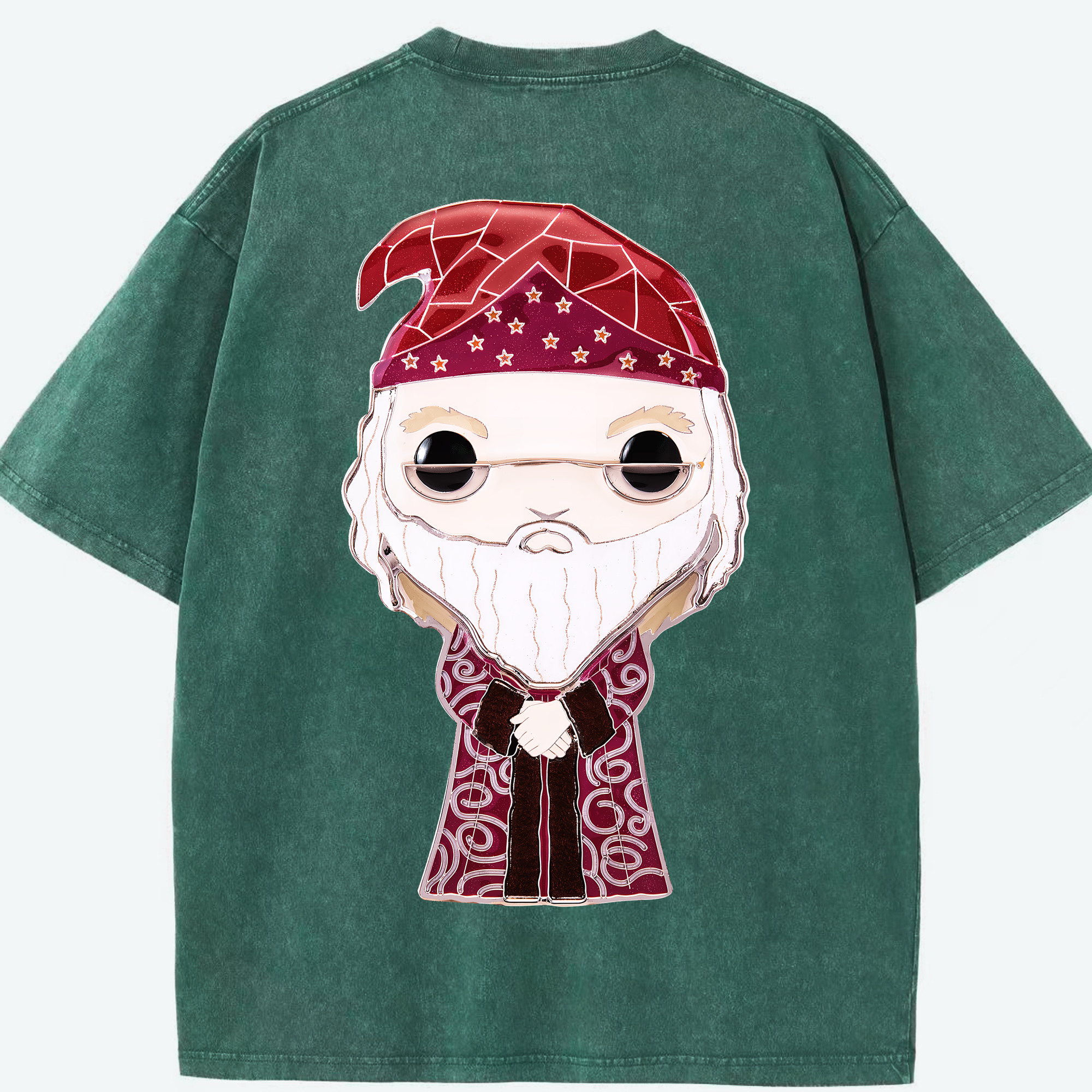 （画像用） Harry Potter ハリー・ポッターシリーズ 綿100% ヴィンテージ風 半袖Tシャツ（背面プリント）